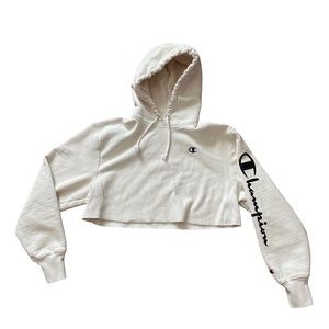 Champion Women’s Reverse Weave Cropped Cut-Off Hoodie Size Medium
